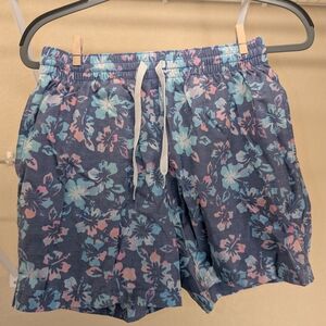 Chubbies Swim Trunks Floral Blue 5"